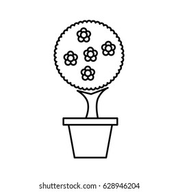 Decorative garden pot isolated icon
