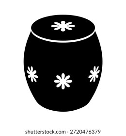 Taburete de jardín decorativo con la silueta del patrón de la flor para los acentos interiores caseros
