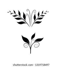 Decorative Gardening Plants Silhouette
