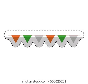 decorative garland isolated icon vector illustration design