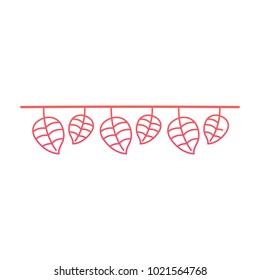 decorative garland with leaves natural