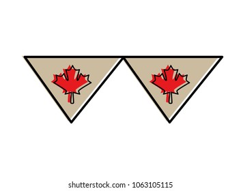 decorative garland with maple leaves