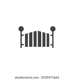 Símbolo de vetor simples de ícone de portão decorativo