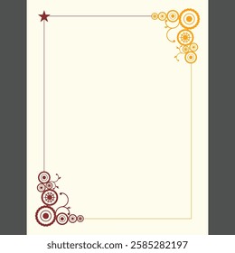 decorative gear frame border design