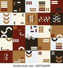 decorative geometric abstract memphis design
