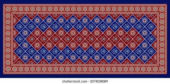 decorative geometric Bandhani stole background design