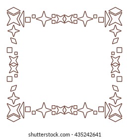 Decorative geometric borders or frames.