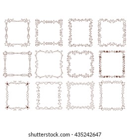 Decorative geometric borders or frames.