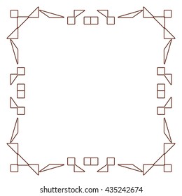 Decorative geometric borders or frames.