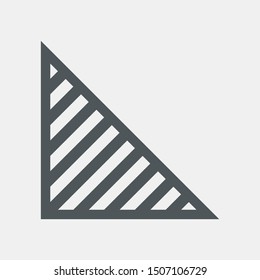 Decorative geometric corner quality vector illustration cut