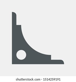 Decorative geometric corner quality vector illustration cut	