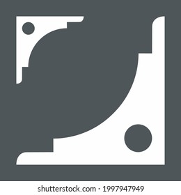 Decorative geometric corner quality vector illustration cut	