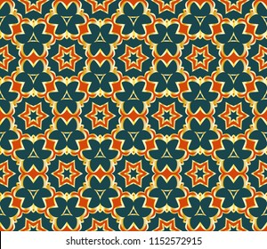 decorative geometric floral pattern. seamless vector illustration. for wallpaper, invitation, fabric textile.