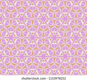 decorative geometric floral pattern. seamless vector illustration. for wallpaper, invitation, fabric textile.