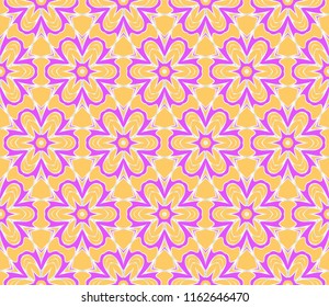 decorative geometric floral pattern. seamless vector illustration. for wallpaper, invitation, fabric textile.