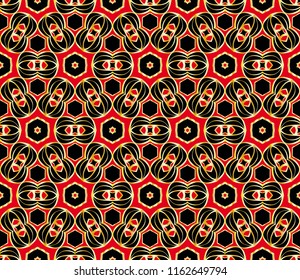 decorative geometric floral pattern. seamless vector illustration. for wallpaper, invitation, fabric textile.