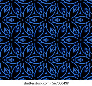 decorative geometric floral pattern. seamless vector illustration. for wallpaper, invitation, fabric textile