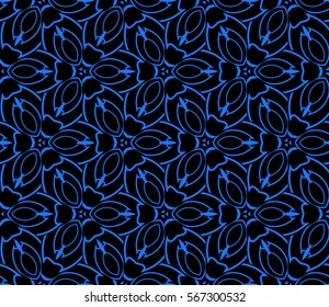 decorative geometric floral pattern. seamless vector illustration. for wallpaper, invitation, fabric textile