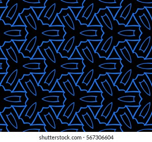 decorative geometric floral pattern. seamless vector illustration. for wallpaper, invitation, fabric textile