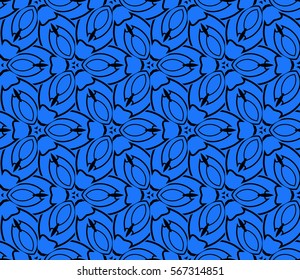 decorative geometric floral pattern. seamless vector illustration. for wallpaper, invitation, fabric textile