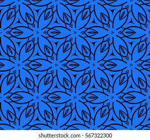 decorative geometric floral pattern. seamless vector illustration. for wallpaper, invitation, fabric textile