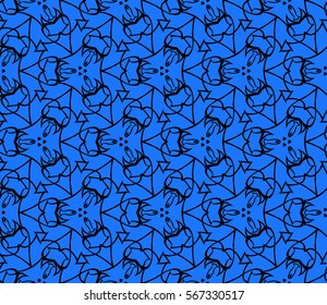 decorative geometric floral pattern. seamless vector illustration. for wallpaper, invitation, fabric textile