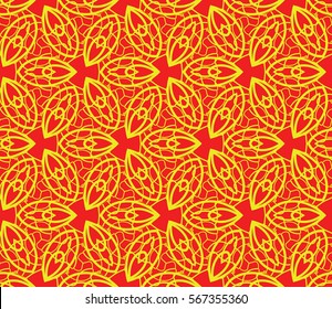 decorative geometric floral pattern. seamless vector illustration. for wallpaper, invitation, fabric textile