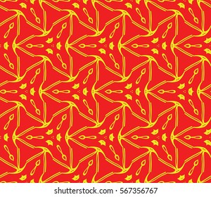 decorative geometric floral pattern. seamless vector illustration. for wallpaper, invitation, fabric textile