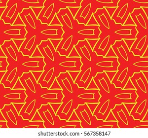 decorative geometric floral pattern. seamless vector illustration. for wallpaper, invitation, fabric textile
