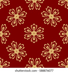 decorative geometric floral pattern. seamless vector illustration. for wallpaper, invitation, fabric textile