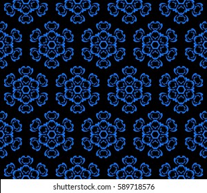 decorative geometric floral pattern. seamless vector illustration. for wallpaper, invitation, fabric textile