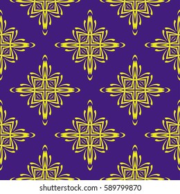 decorative geometric floral pattern. seamless vector illustration. for wallpaper, invitation, fabric textile