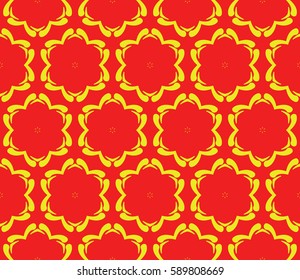 decorative geometric floral pattern. seamless vector illustration. for wallpaper, invitation, fabric textile