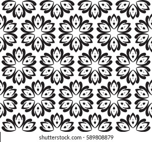 decorative geometric floral pattern. seamless vector illustration. for wallpaper, invitation, fabric textile