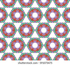 decorative geometric floral pattern. seamless vector illustration. for wallpaper, invitation, fabric textile