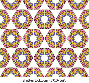 decorative geometric floral pattern. seamless vector illustration. for wallpaper, invitation, fabric textile