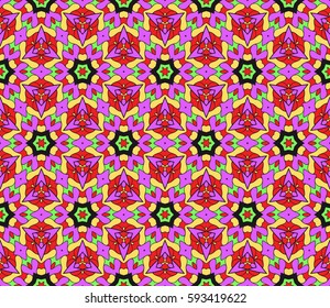 decorative geometric floral pattern. seamless vector illustration. for wallpaper, invitation, fabric textile