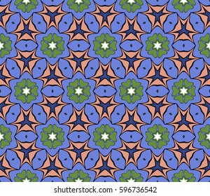 decorative geometric floral pattern. seamless vector illustration. for wallpaper, invitation, fabric textile