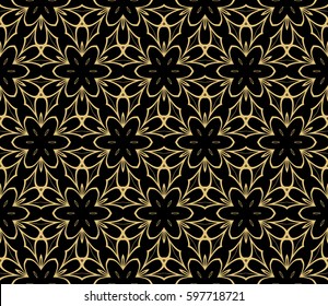 decorative geometric floral pattern. seamless vector illustration. for wallpaper, invitation, fabric textile