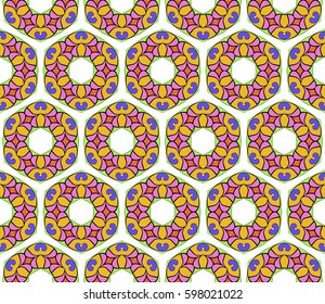 decorative geometric floral pattern. seamless vector illustration. for wallpaper, invitation, fabric textile