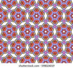 decorative geometric floral pattern. seamless vector illustration. for wallpaper, invitation, fabric textile