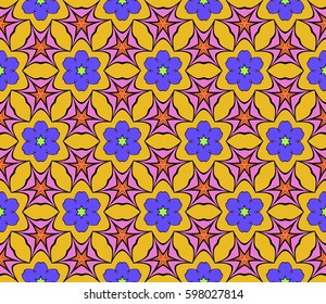 decorative geometric floral pattern. seamless vector illustration. for wallpaper, invitation, fabric textile