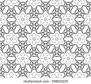 decorative geometric floral pattern. seamless vector illustration. for wallpaper, invitation, fabric textile