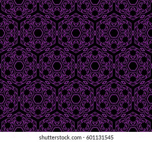 decorative geometric floral pattern. seamless vector illustration. for wallpaper, invitation, fabric textile