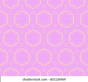 decorative geometric floral pattern. seamless vector illustration. for wallpaper, invitation, fabric textile