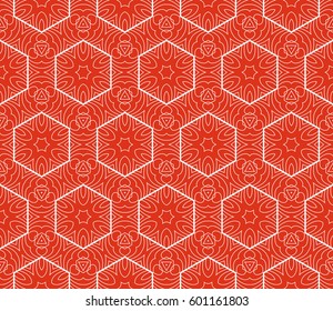 decorative geometric floral pattern. seamless vector illustration. for wallpaper, invitation, fabric textile