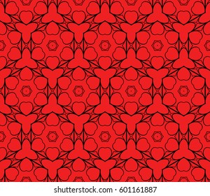 decorative geometric floral pattern. seamless vector illustration. for wallpaper, invitation, fabric textile