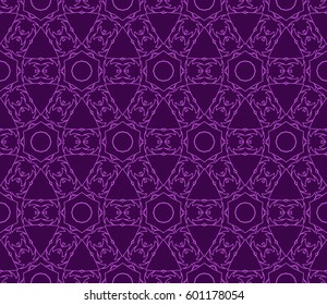 decorative geometric floral pattern. seamless vector illustration. for wallpaper, invitation, fabric textile