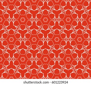 decorative geometric floral pattern. seamless vector illustration. for wallpaper, invitation, fabric textile