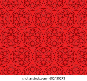 decorative geometric floral pattern. seamless vector illustration. for wallpaper, invitation, fabric textile